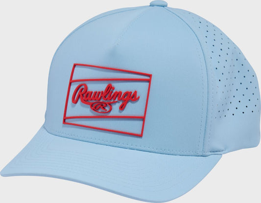 Rawlings Light Blue Laser Performance Patch Snapback Hat - Rawlings