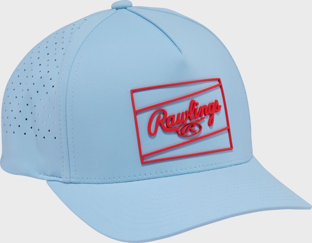 Rawlings Light Blue Laser Performance Patch Snapback Hat - Rawlings