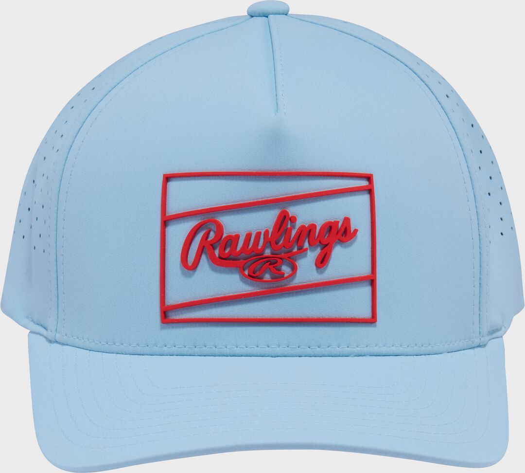 Rawlings Light Blue Laser Performance Patch Snapback Hat - Rawlings