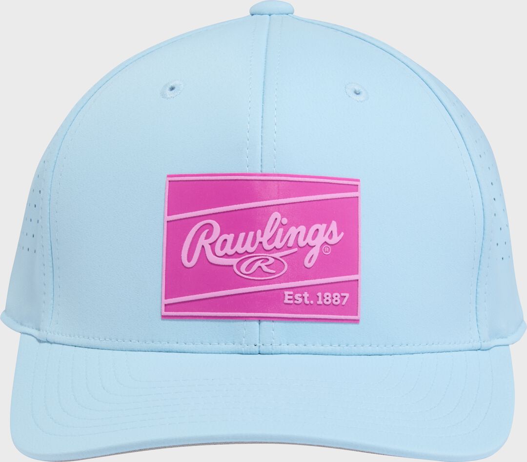 Rawlings Light Blue Performance Curved Bill Snapback Hat - Rawlings