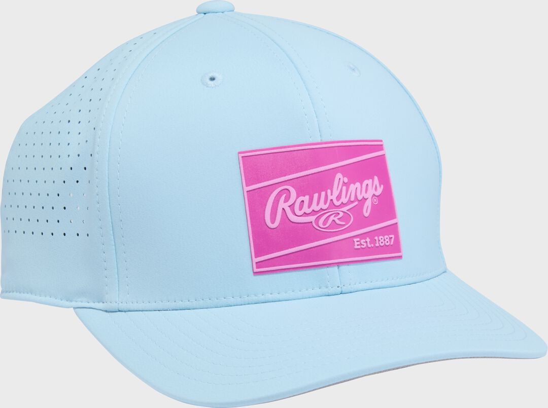 Rawlings Light Blue Performance Curved Bill Snapback Hat - Rawlings