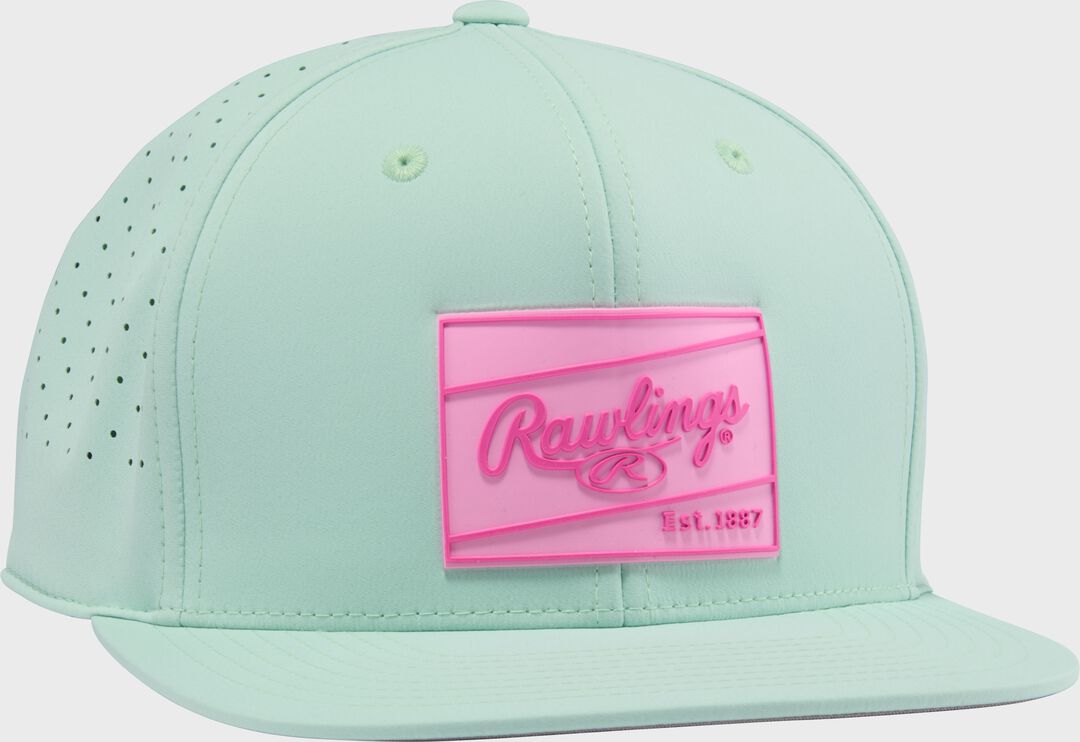 Rawlings Mint Performance Flat Bill Snapback Hat - Rawlings