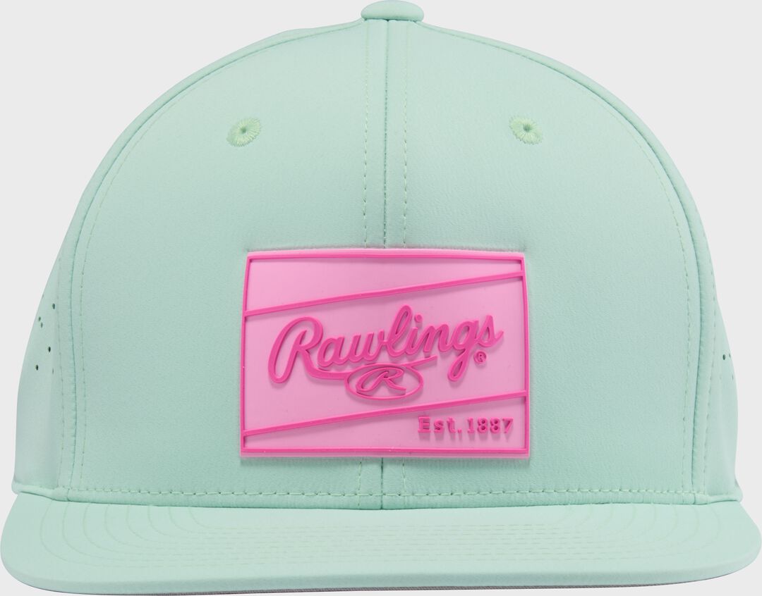 Rawlings Mint Performance Flat Bill Snapback Hat - Rawlings