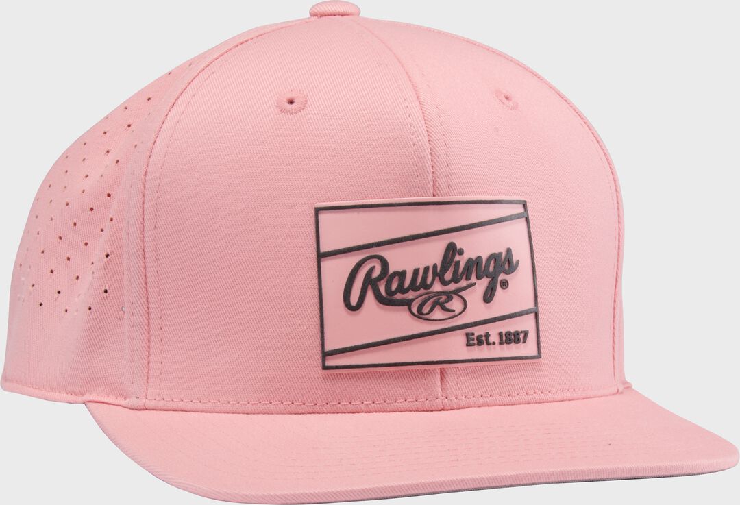 Rawlings Peach Performance Flat Bill Snapback Hat - Rawlings