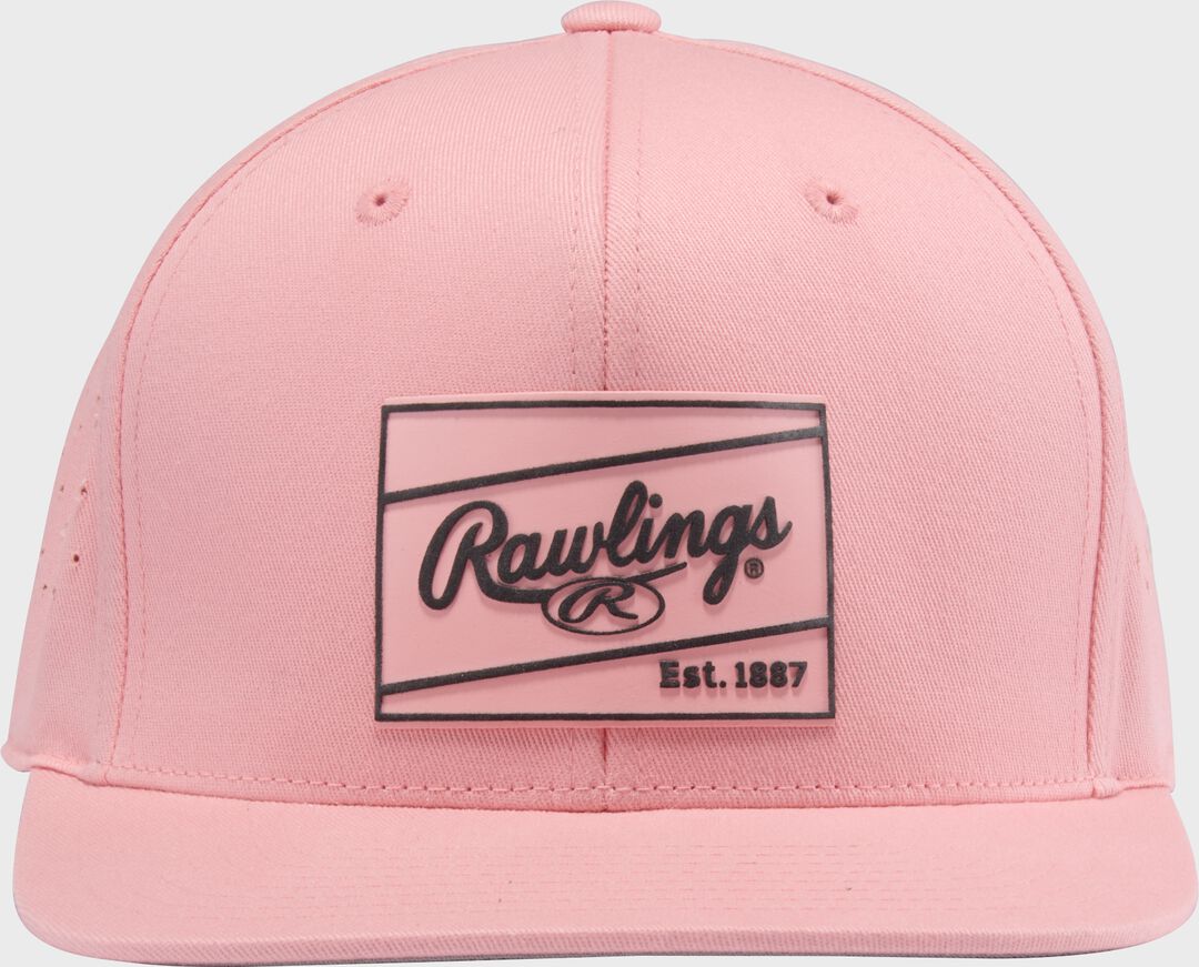 Rawlings Peach Performance Flat Bill Snapback Hat - Rawlings