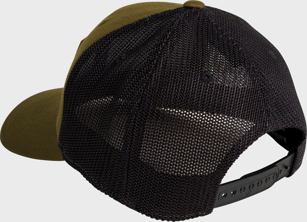 Rawlings Leather Patch Snapback Hat Dark Green - Rawlings