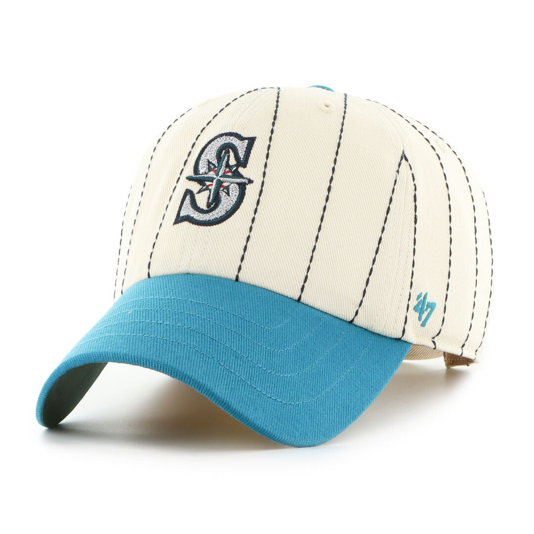 Seattle Mariners Rawlings '47 Brand Pinstripe Clean Up Hat - Rawlings