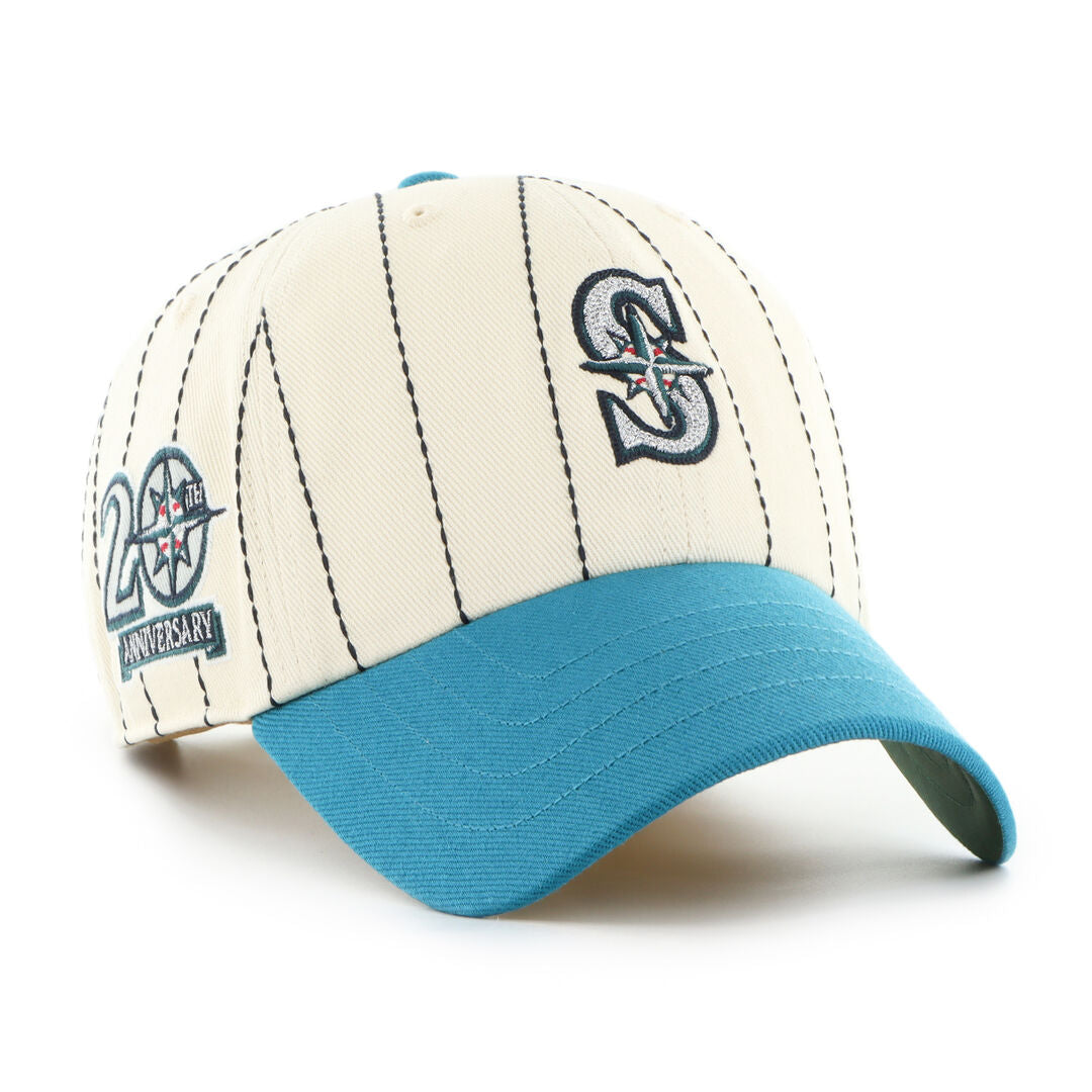 Seattle Mariners Rawlings '47 Brand Pinstripe Clean Up Hat - Rawlings