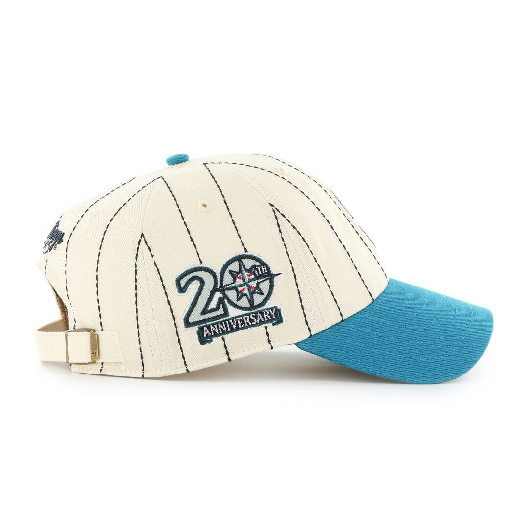 Seattle Mariners Rawlings '47 Brand Pinstripe Clean Up Hat - Rawlings