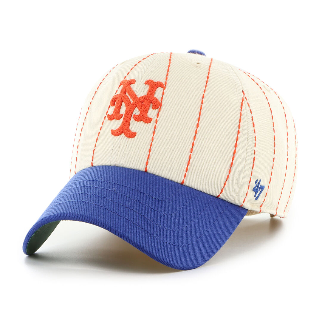 New York Mets Rawlings '47 Brand Pinstripe Clean Up Hat - Rawlings