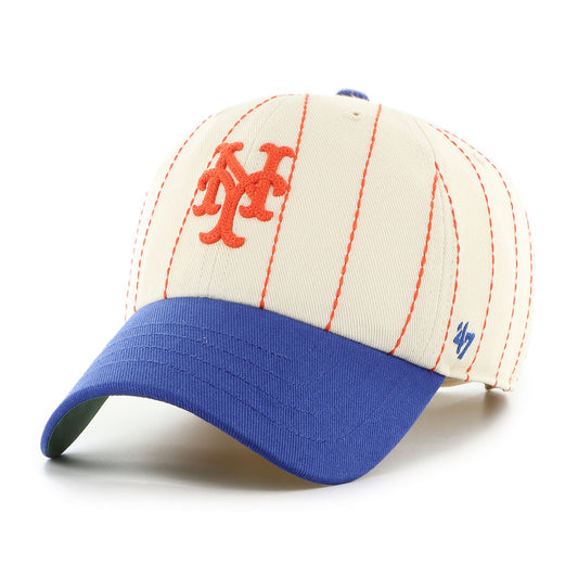 New York Mets Rawlings '47 Brand Pinstripe Clean Up Hat - Rawlings