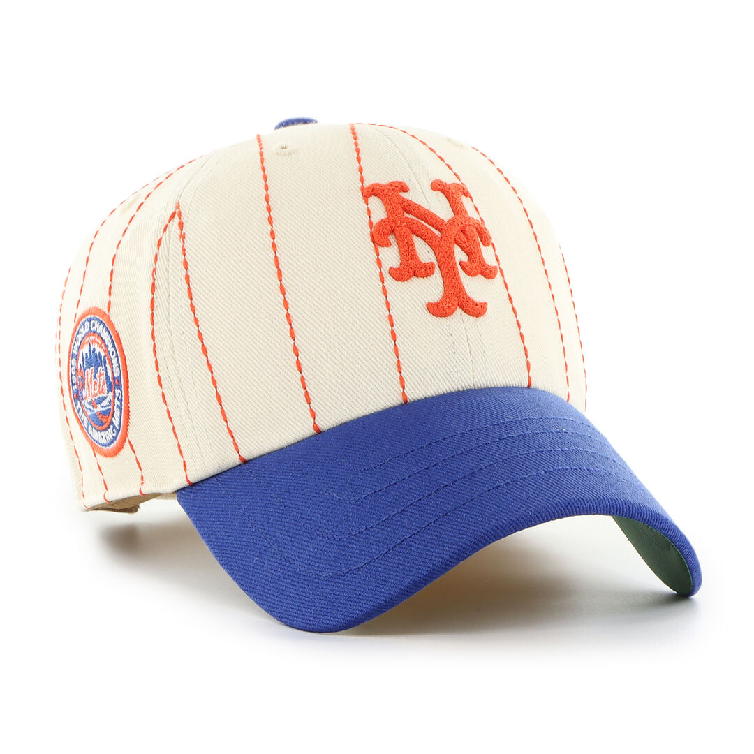 New York Mets Rawlings '47 Brand Pinstripe Clean Up Hat - Rawlings