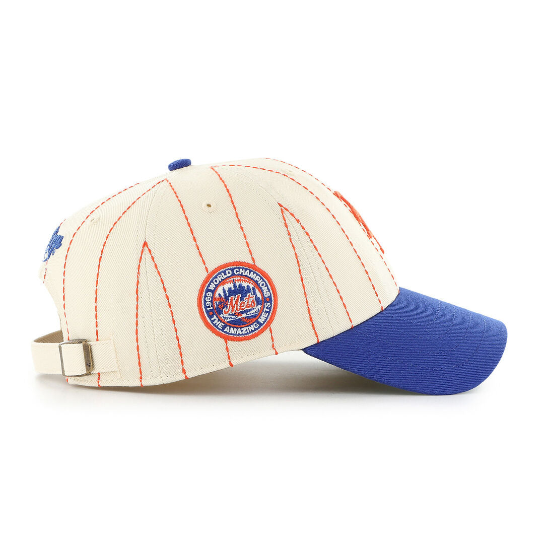 New York Mets Rawlings '47 Brand Pinstripe Clean Up Hat - Rawlings
