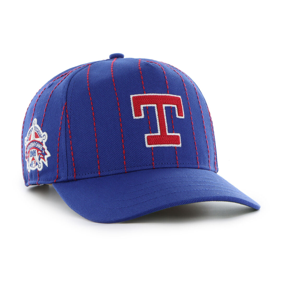 Texas Rangers Rawlings '47 Brand Pinstripe Hitch Hat - Rawlings