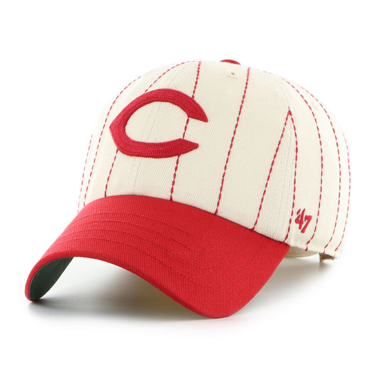 Cincinnati Reds Rawlings '47 Brand Pinstripe Clean Up Hat - Rawlings