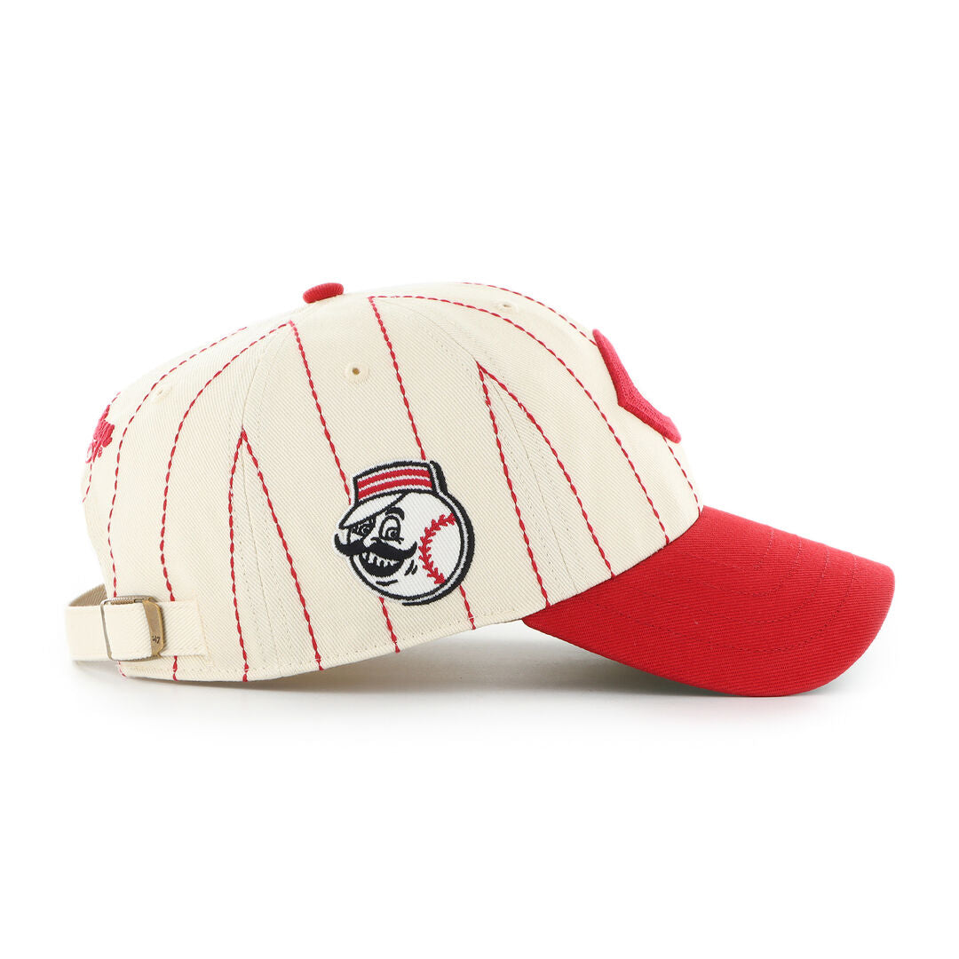 Cincinnati Reds Rawlings '47 Brand Pinstripe Clean Up Hat - Rawlings