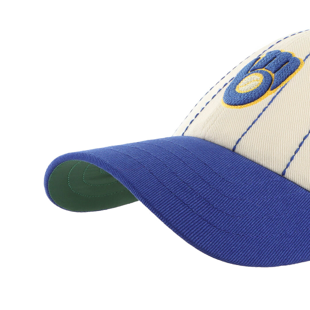 Milwaukee Brewers Rawlings '47 Brand Pinstripe Clean Up Hat - Rawlings