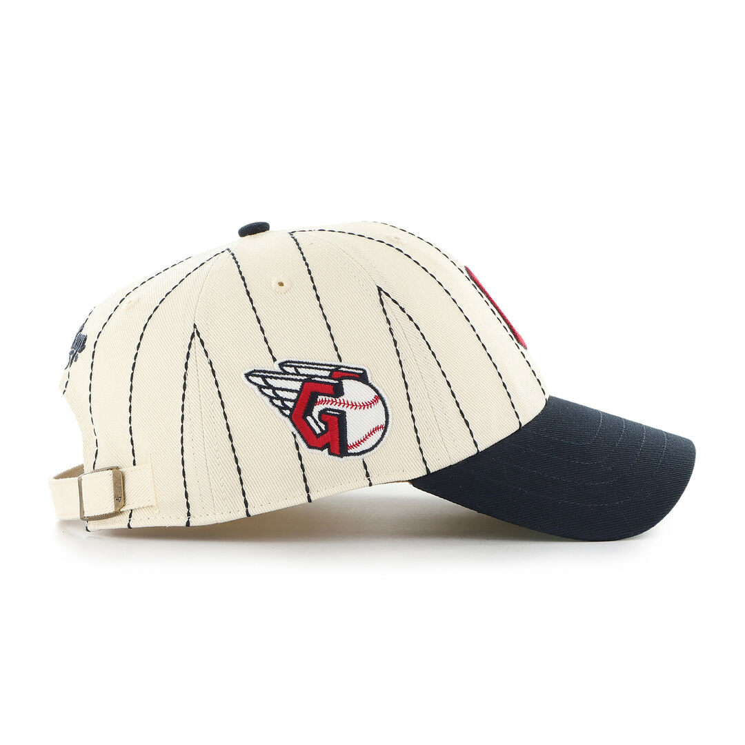 Cleveland Guardians Rawlings '47 Brand Pinstripe Clean Up Hat - Rawlings
