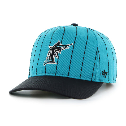 Miami Marlins Rawlings '47 Brand Pinstripe Hitch Hat - Rawlings