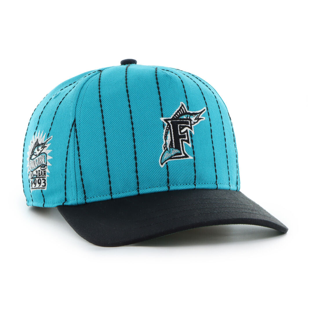 Miami Marlins Rawlings '47 Brand Pinstripe Hitch Hat - Rawlings