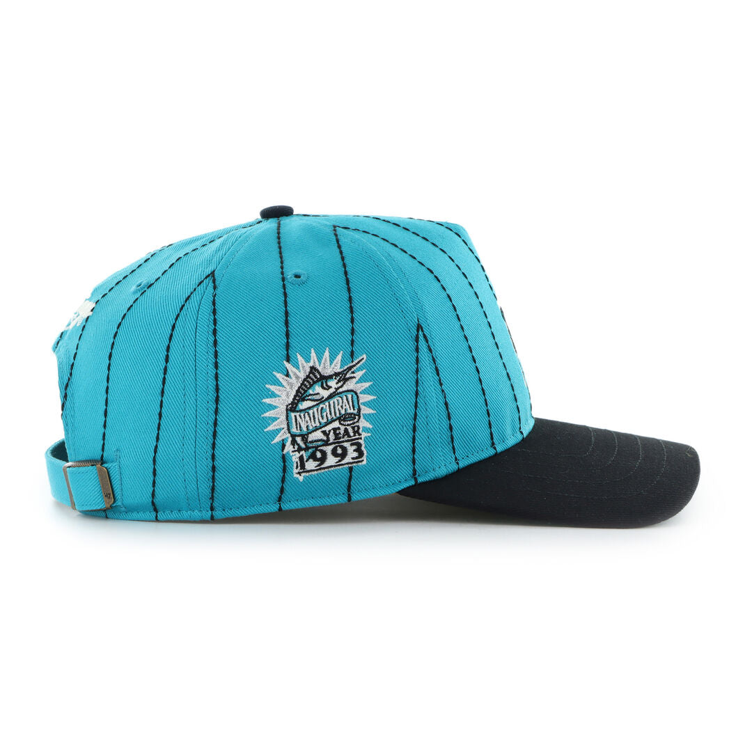 Miami Marlins Rawlings '47 Brand Pinstripe Hitch Hat - Rawlings