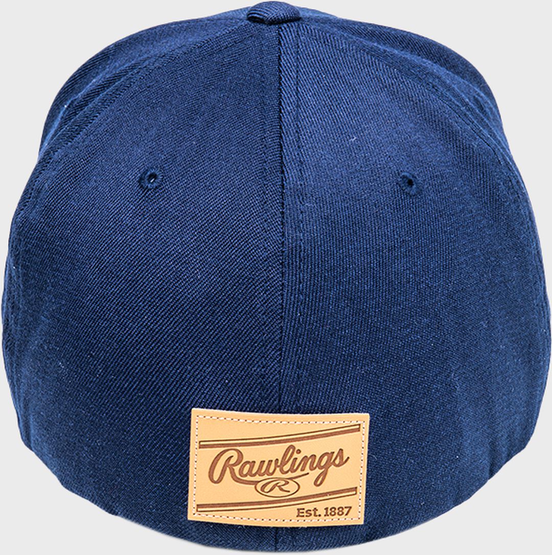 Rawlings Black Clover Leather Patch Flat Bill Hat - Rawlings