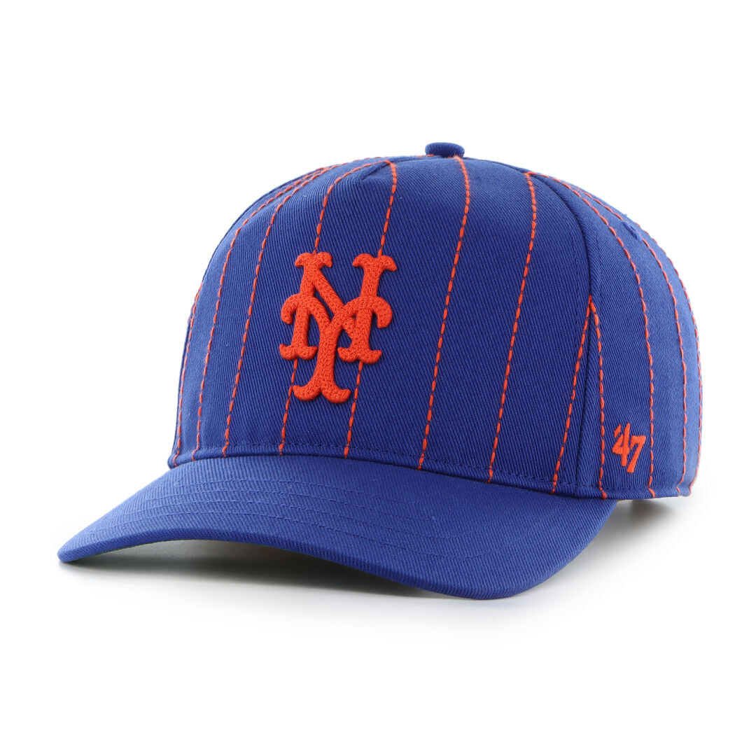 New York Mets Rawlings '47 Brand Pinstripe Hitch Hat - Rawlings
