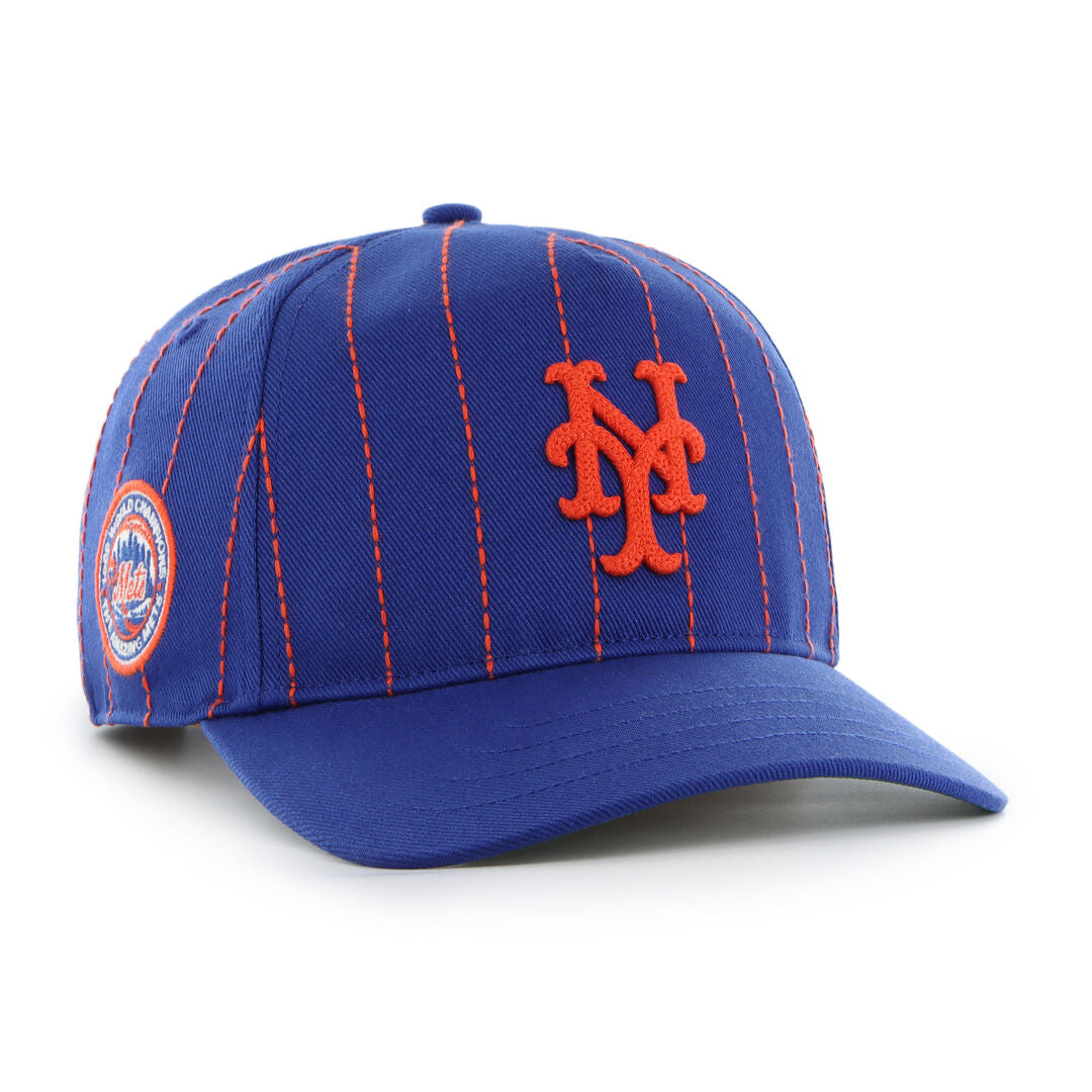 New York Mets Rawlings '47 Brand Pinstripe Hitch Hat - Rawlings