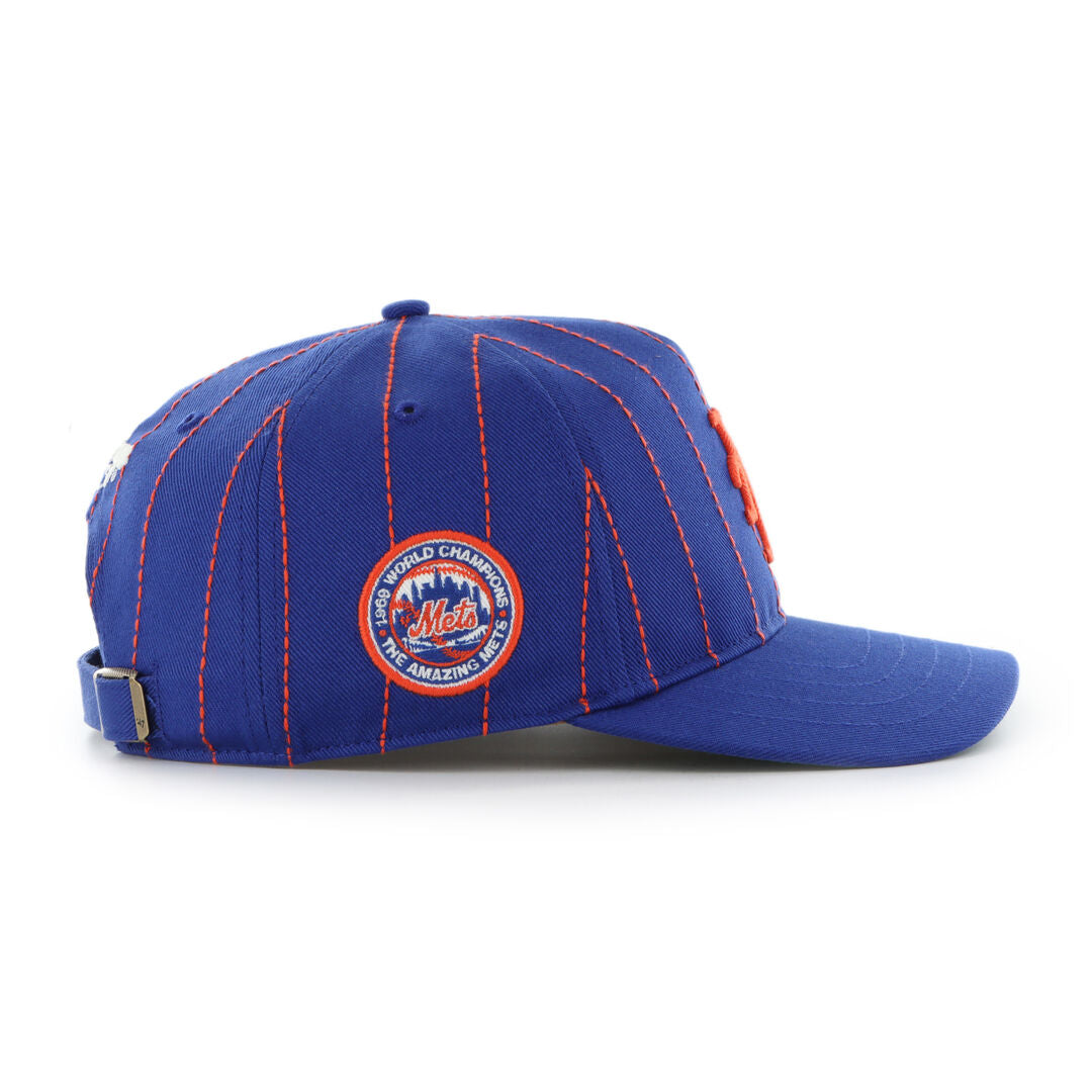 New York Mets Rawlings '47 Brand Pinstripe Hitch Hat - Rawlings