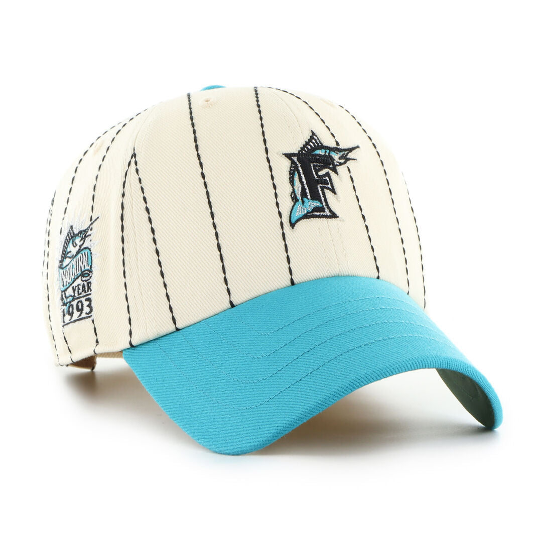 Miami Marlins Rawlings '47 Brand Pinstripe Clean Up Hat - Rawlings