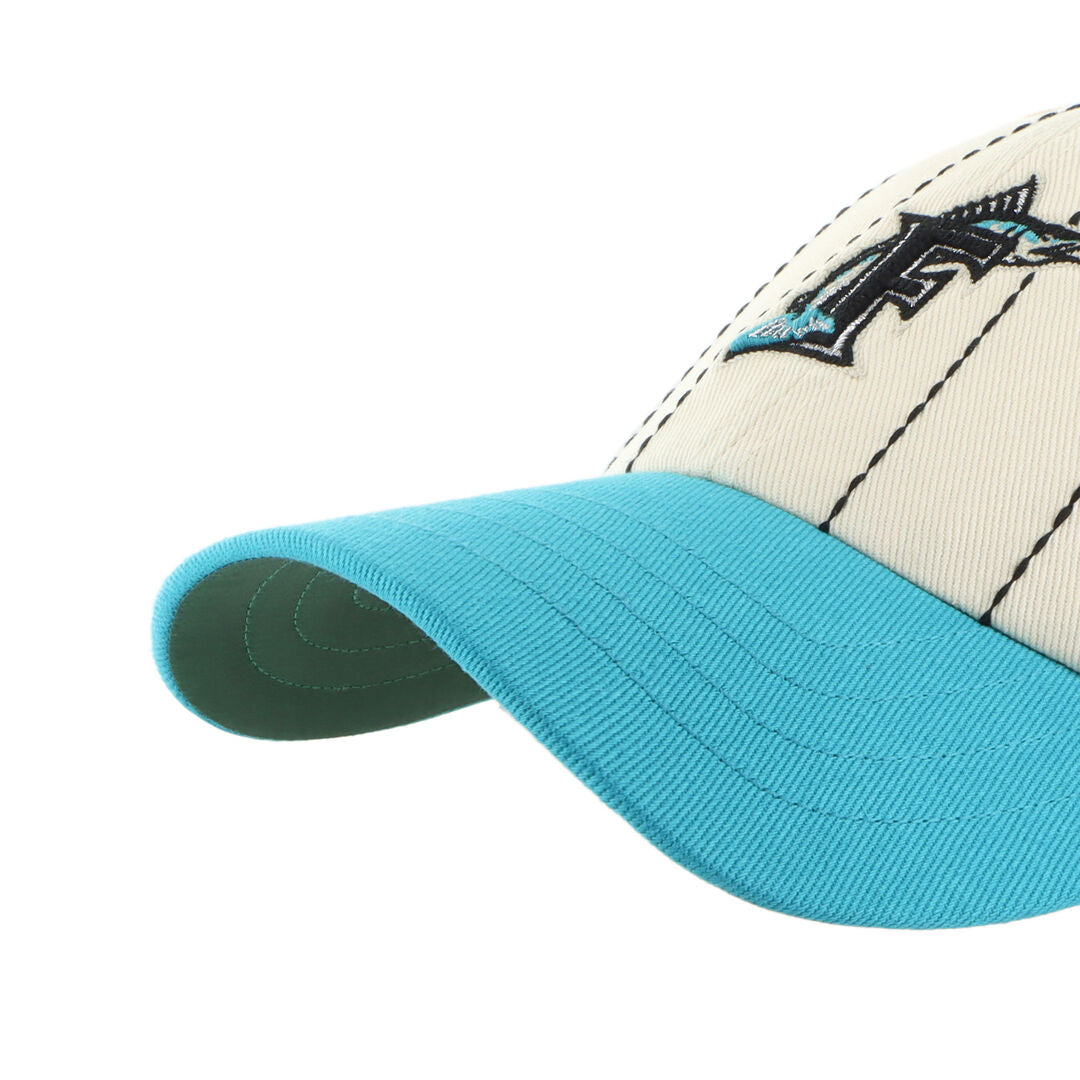 Miami Marlins Rawlings '47 Brand Pinstripe Clean Up Hat - Rawlings