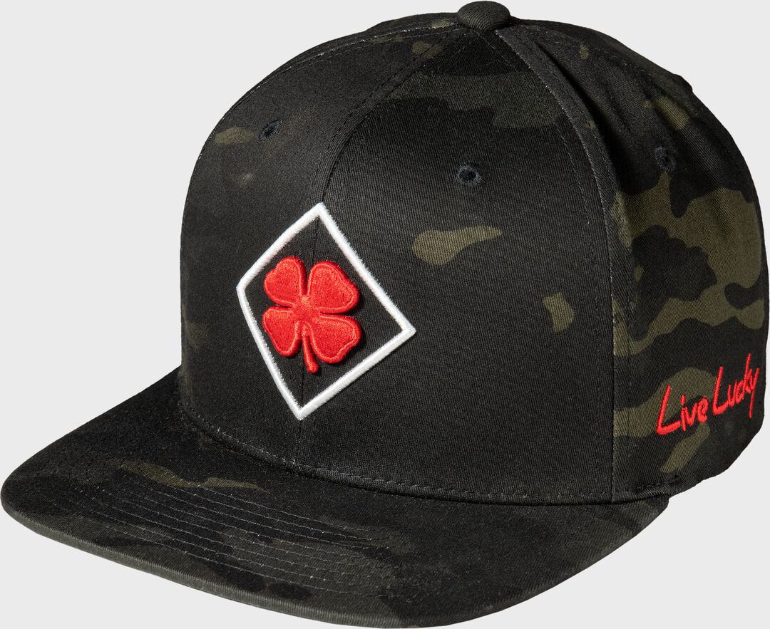 Rawlings Black Clover Diamond MultiCam Fitted Hat - Rawlings