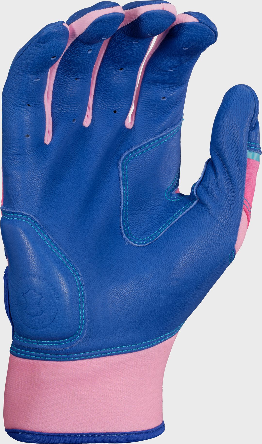 Rawlings Workhorse Royal/Pink Adult Fun Burst Batting Gloves - Rawlings