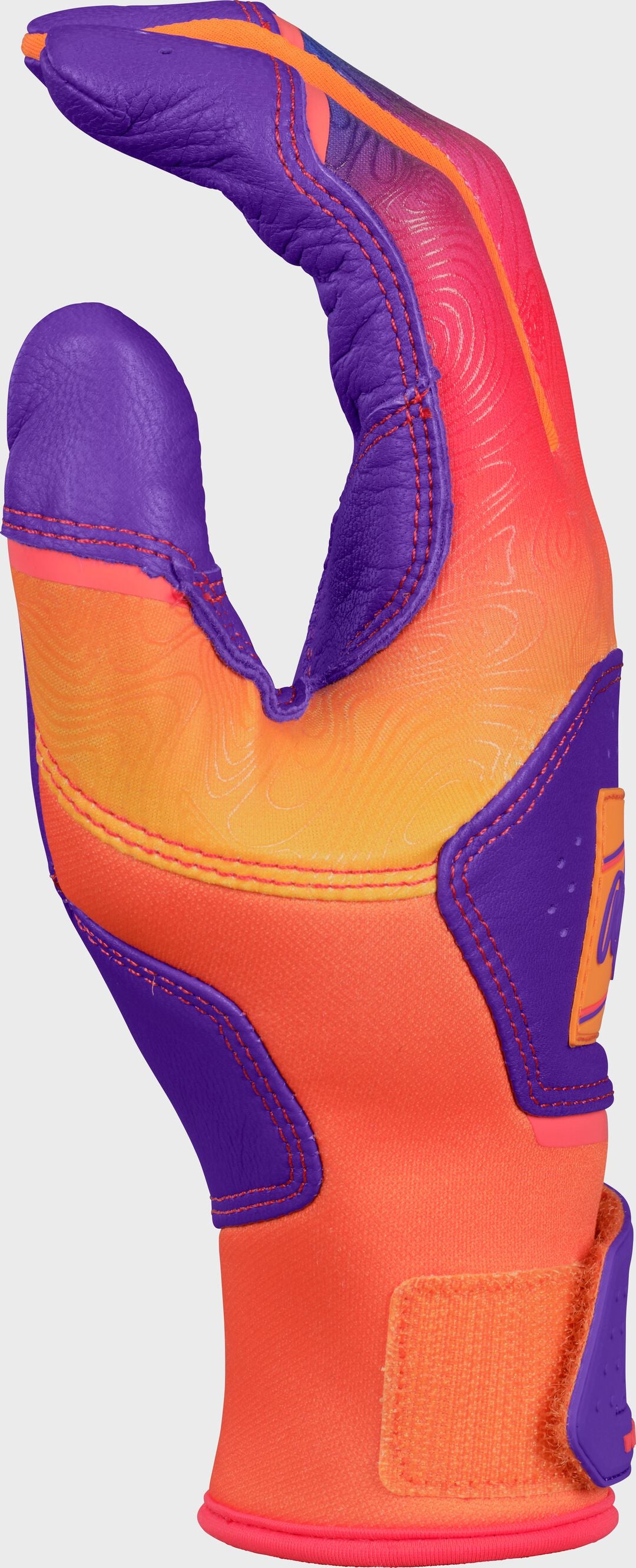 Rawlings Workhorse Purple/Orange Youth Fun Burst Batting Gloves - Rawlings