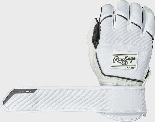 Women's Workhorse OKC Compression Strap Fastpitch Batting Gloves - Rawlings