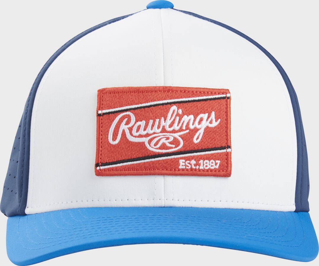 Rawlings Red/White/Blue FlexFit Laser Cut Vented Hat - Rawlings
