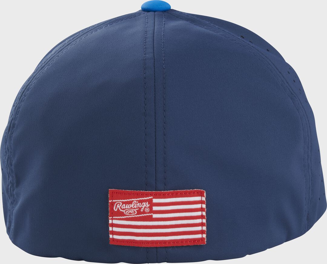 Rawlings Red/White/Blue FlexFit Laser Cut Vented Hat - Rawlings